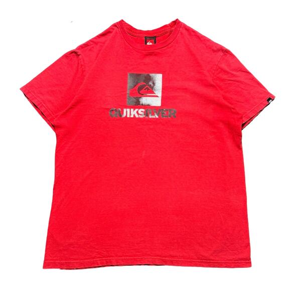 Vintage Quiksilver T Shirt Size L Large Red Surf Skate 90s Y2K Grunge - Picture 1 of 6